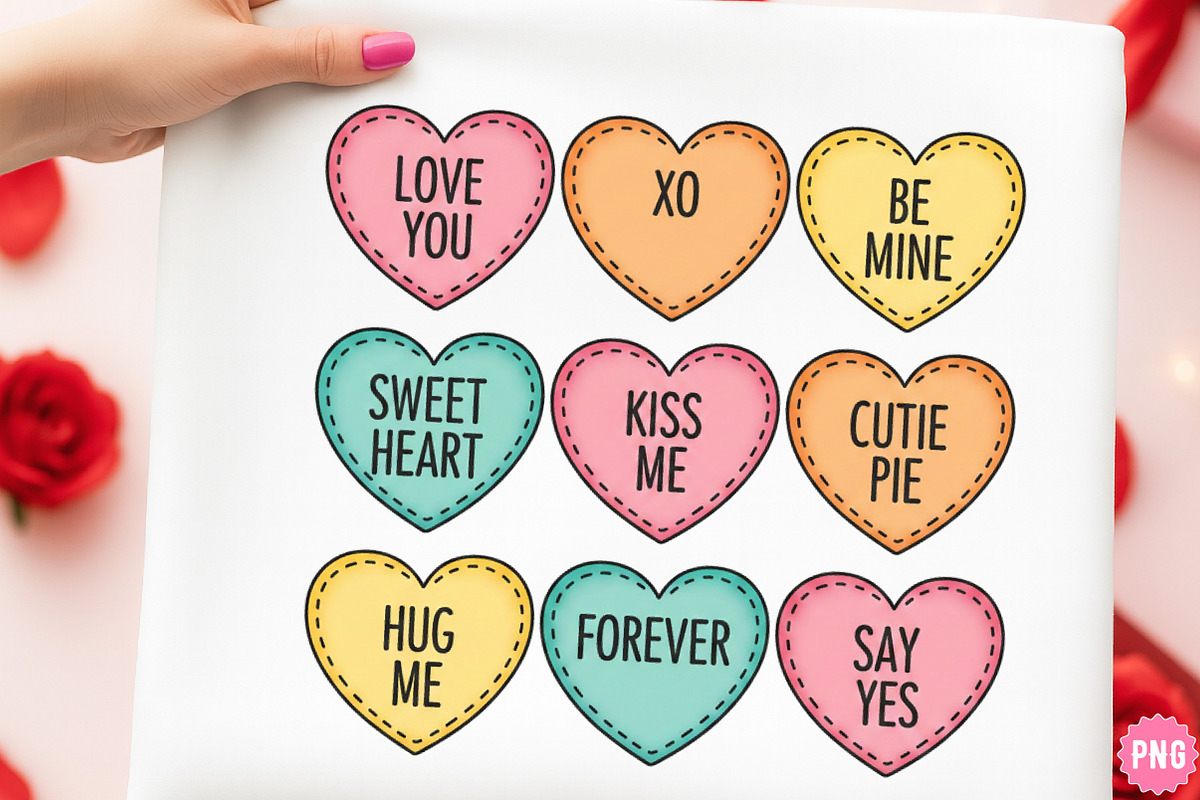 Candy Heart Sublimation Design, an Illustration by SinaCreation (Photo 6 of 10)