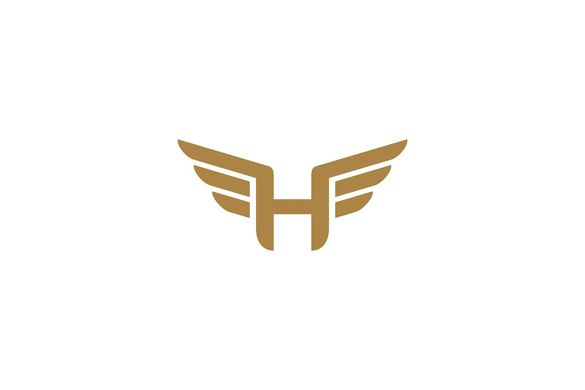 H wings logo, a Branding & Logo Template by ZHR Creative