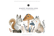 watercolor woodland animal clipart, an Animal Illustration by Pink Studio Art (Thumbnail 3 of 14)