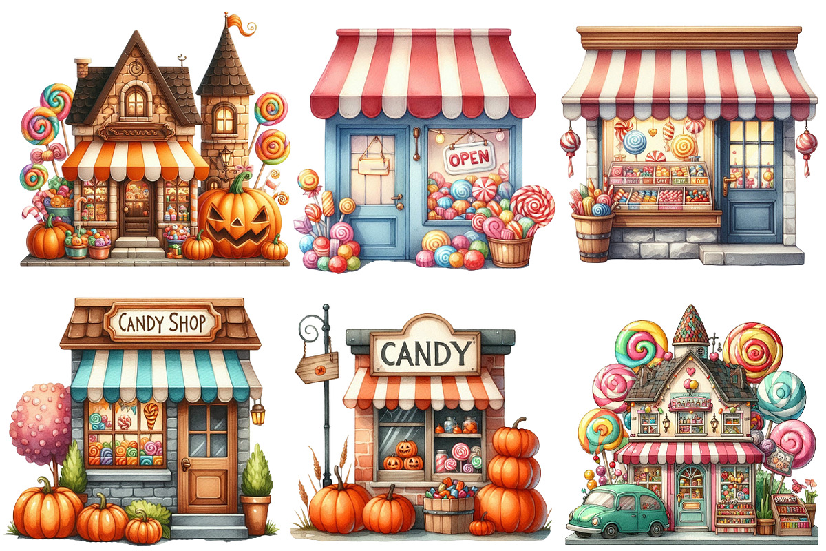 Halloween Candy Shop Clipart, an Illustration by Designworld (Photo 4 of 6)