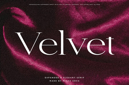 Velvet - Expanded & Elegant Serif