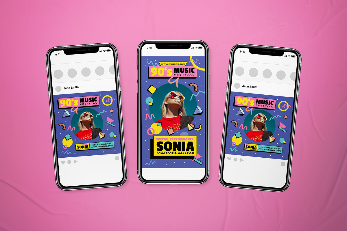 90's Music Flyer Set, a Flyer Template by The Good Store (Photo 2 of 2)