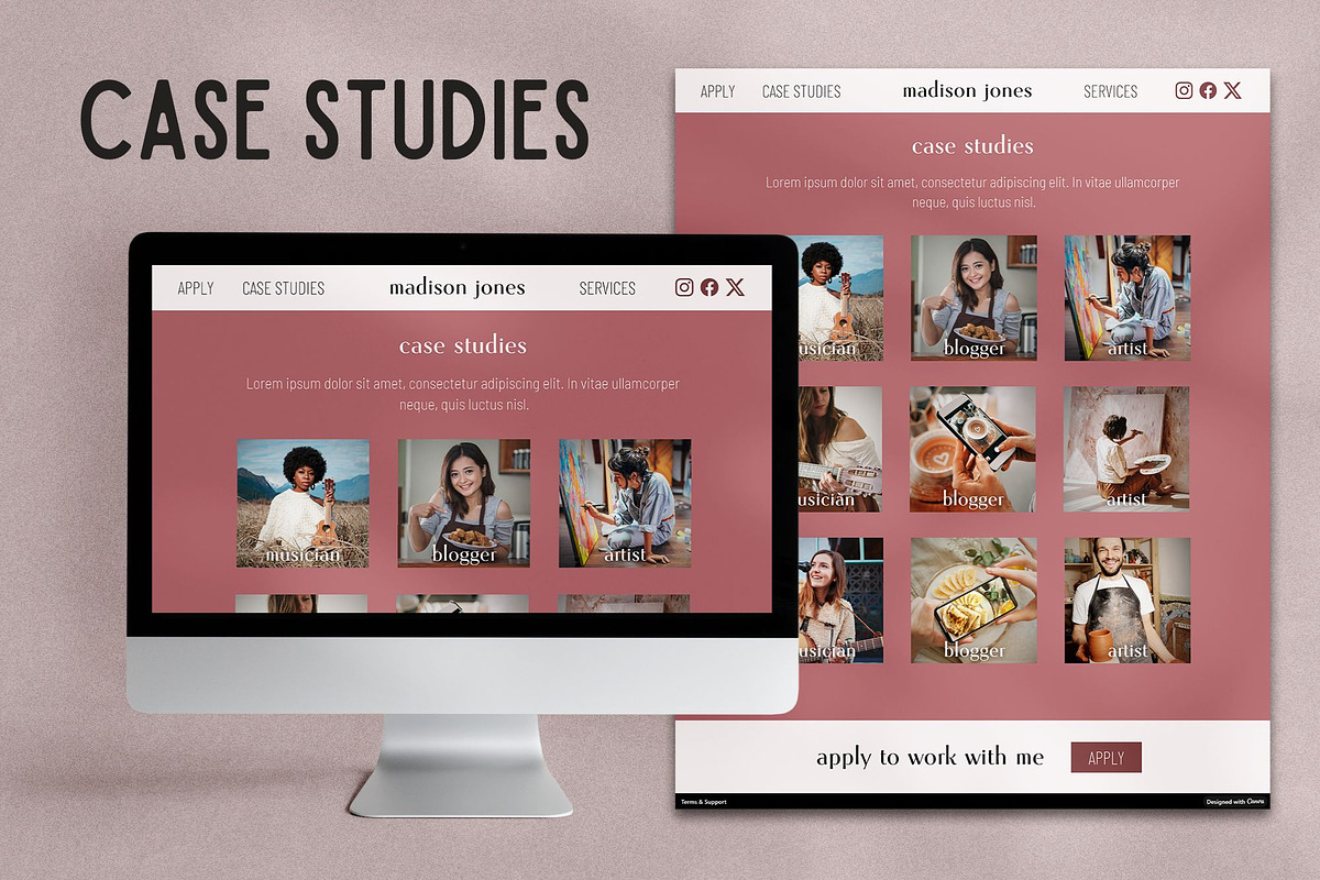 Social Media Manager Canva Website, a Websites & App Template by Made by Melody (Photo 7 of 12)