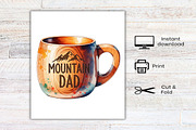 Watercolor Rustic Father's Day PNG, a Seasonal Illustration by Canvas Craft (Thumbnail 8 of 8)