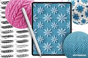 200 Procreate Knit Texture Brushes, a Brush Add-On by Revabrush (Thumbnail 4 of 9)