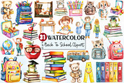 Back To School Sublimation Clipart, a Seasonal Illustration by Rose Art (Thumbnail 1 of 4)