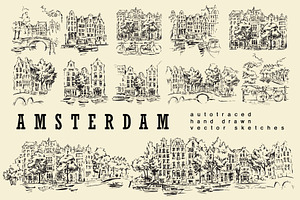 Amsterdam Hand Drawn Sketches
