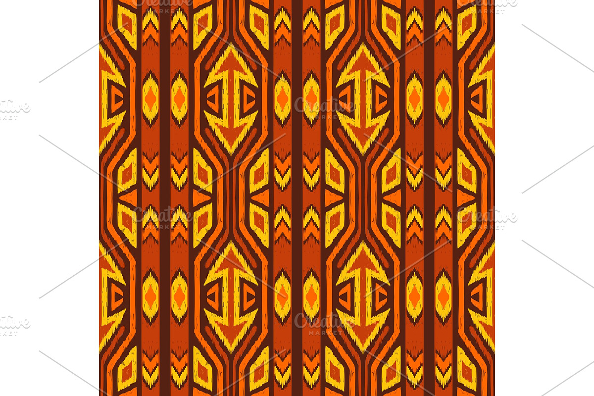 Ikat geometric folklore pattern., a Pattern Graphic by incomible