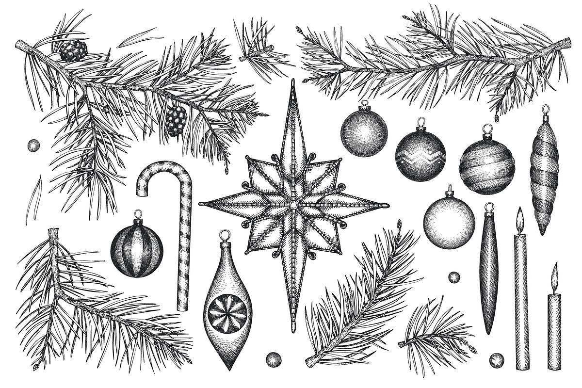 Christmas Vector Collection #2, a Seasonal Illustration by Lubov Illustrations Shop (Photo 2 of 5)