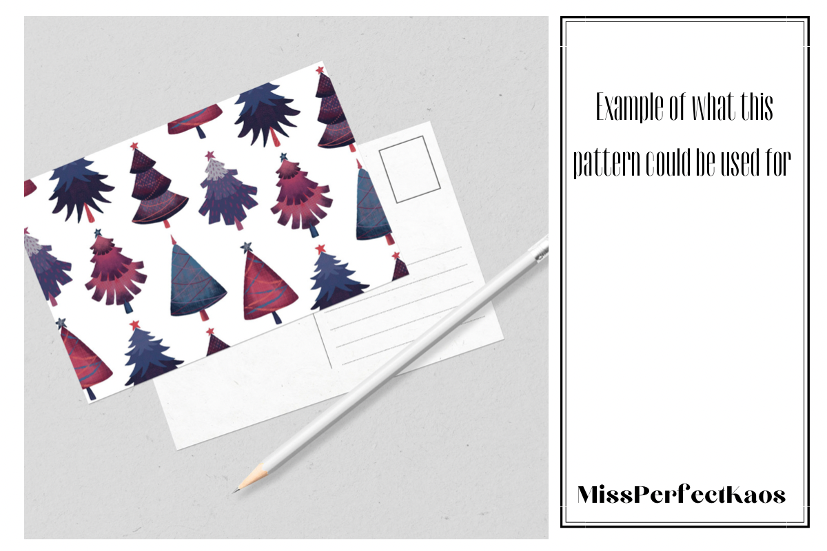 Christmas trees-Repeating Pattern, a Pattern Graphic by MissPerfectKaos (Photo 3 of 4)