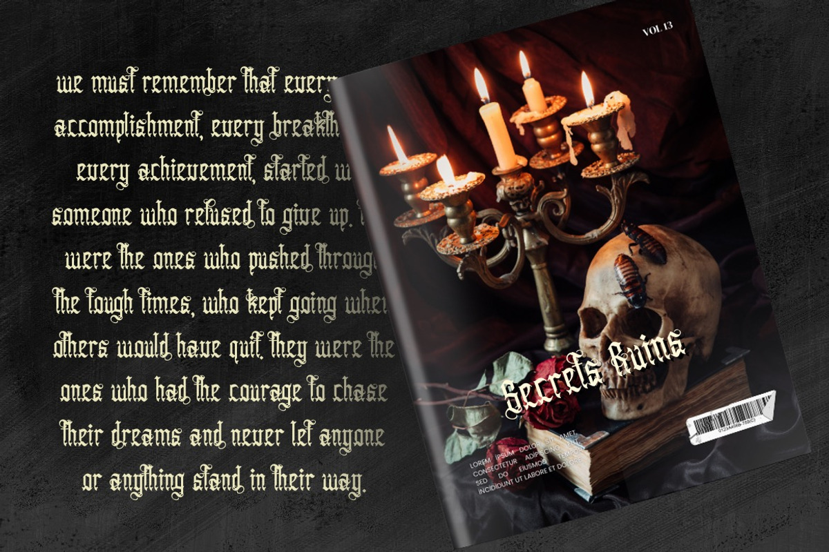 Anuaki Eclipse - Vintage Blackletter, a Blackletter Font by Dhabee (Photo 14 of 15)