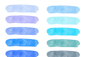 100 Watercolor Brush Strokes