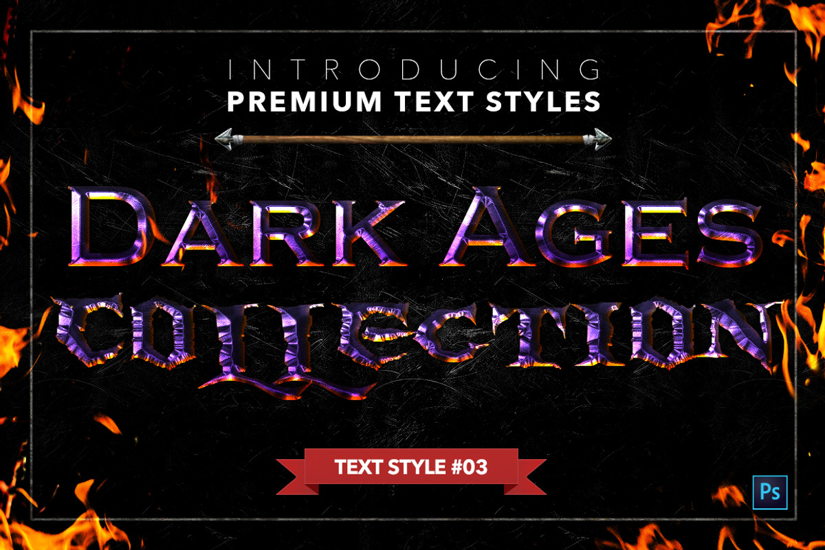 Dark Ages #2 - Text Styles, a Layer Style Add-On by Jonas Stensgaard (Photo 4 of 28)