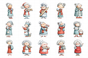 Mrs Claus Clipart Bundle, an Illustration by Daily.Designs (Thumbnail 4 of 5)