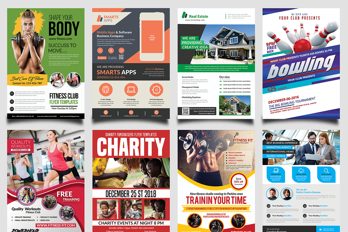 New-150 Multipurpose Flyers Bundle, a Flyer Template by AfzaalGraphics (Photo 26 of 35)