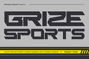 Grize Sports - Automotive Logo Font, a Sans Serif Font by Nirmana Visual (Thumbnail 1 of 16)