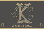 CK Monogram KC Monogram, a Branding & Logo Template by Shuler Studio (Thumbnail 1 of 6)