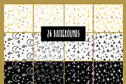 Stars, moon and backgrounds, an Illustration by Lina_Lisichka (Thumbnail 8 of 10)