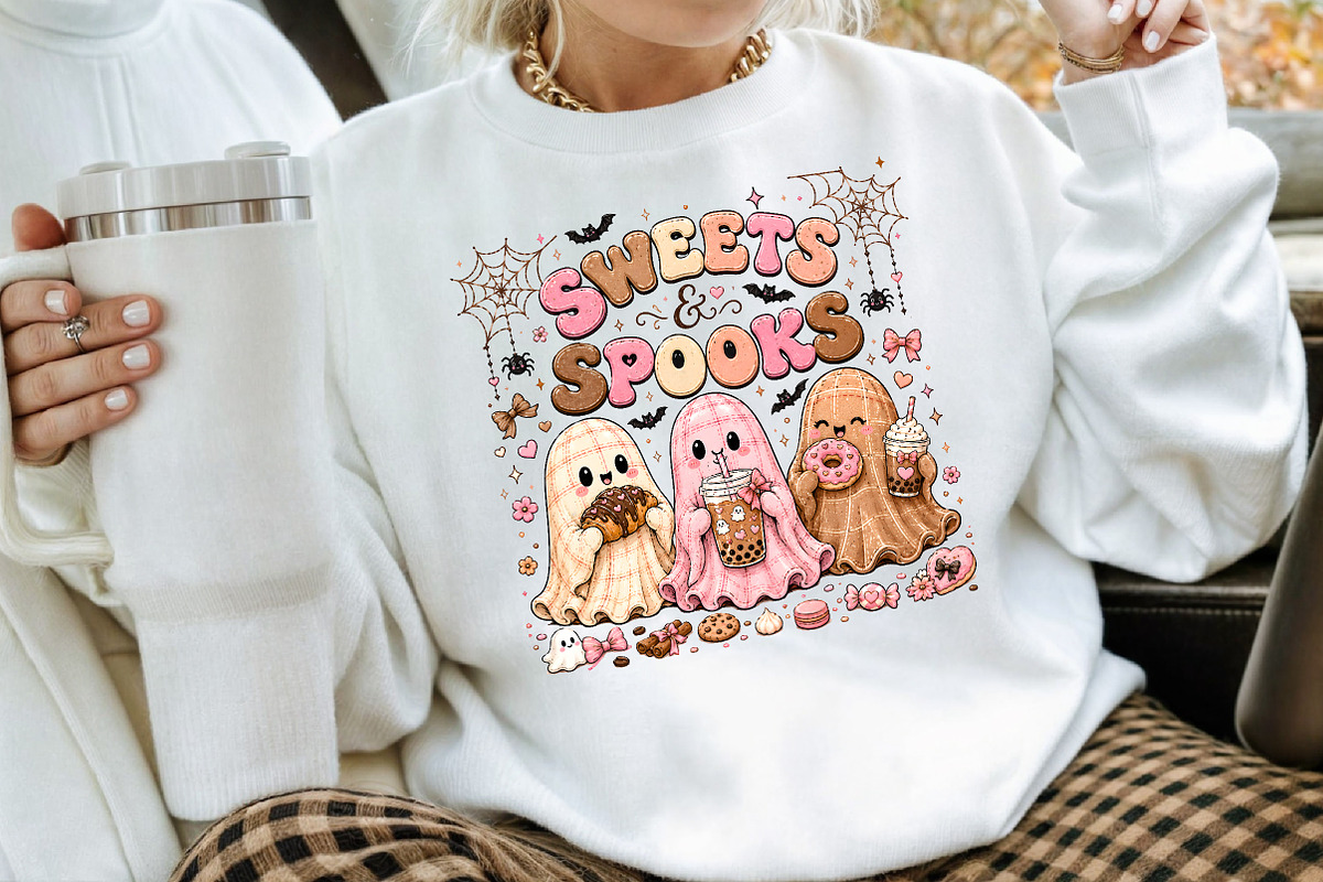 Cute Cozy Ghost Dessert PNG, a Seasonal Illustration by Creative Art (Photo 3 of 3)