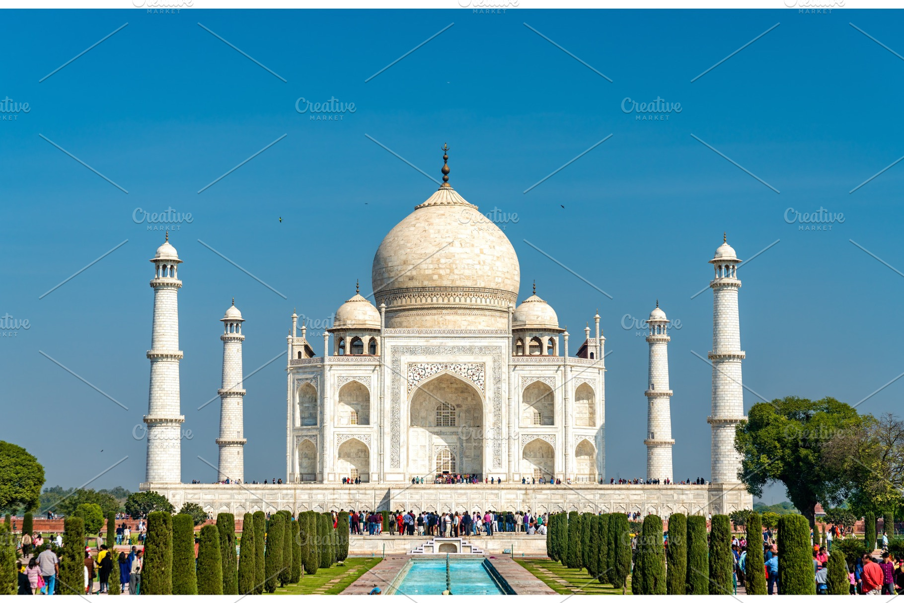 The taj mahal the most famous monument of india agra uttar pradesh stock, an Architecture Photo by Leonid Andronov