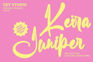 Keira Juniper - Bold Handwritten, a Handwritten Font by Get Studio
