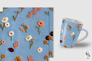 Fall Embroidered Denim Patterns, a Pattern Graphic by Creative Store (Thumbnail 3 of 5)