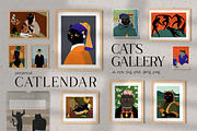 Cats Gallery Collection, an Animal Illustration by helenreveur (Thumbnail 1 of 10)