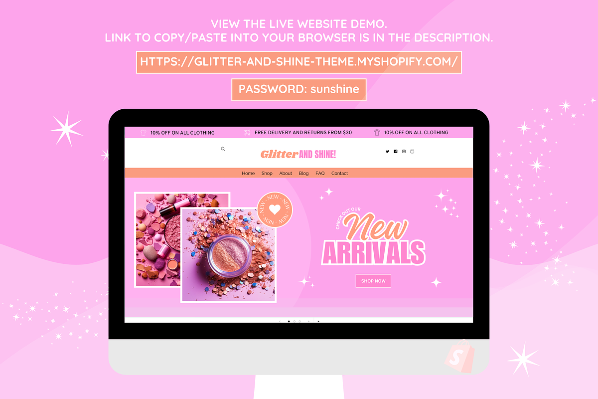 Makeup Shopify Theme, a Shopify Template by SunshineStudioBoutique (Photo 4 of 9)
