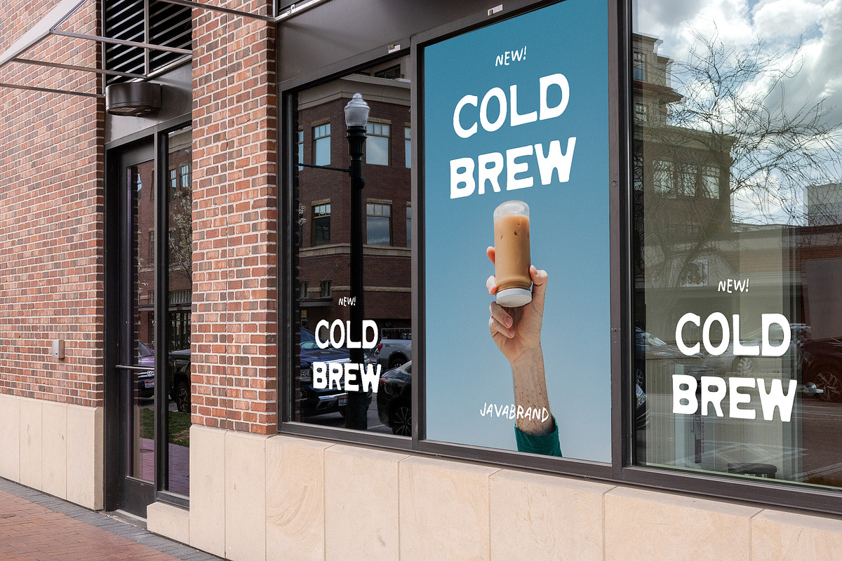 Storefront Window Decal Mockup PSD