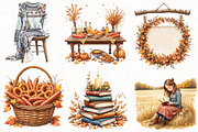 Watercolor Alpine Autumn Clipart, an Illustration by OK Design (Thumbnail 2 of 4)