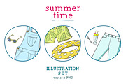 Summertime illustration set, an Object Illustration by Illustrationsforteachers (Thumbnail 3 of 3)