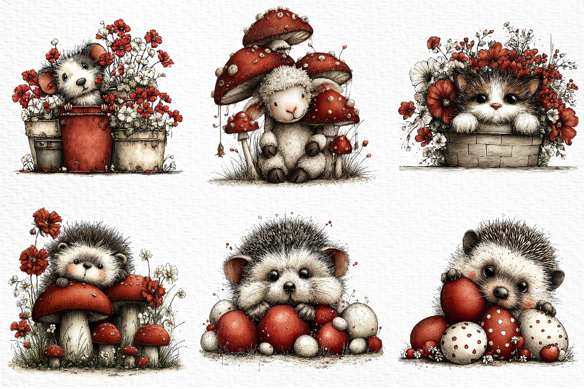 Whimsical Spring Peeking Animals PNG, an Illustration by Craft Nest (Photo 4 of 12)
