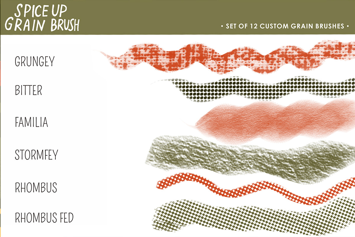 SPICE UP GRAIN BRUSHES for Procreate, a Brush Add-On by danusetyaji (Photo 7 of 8)