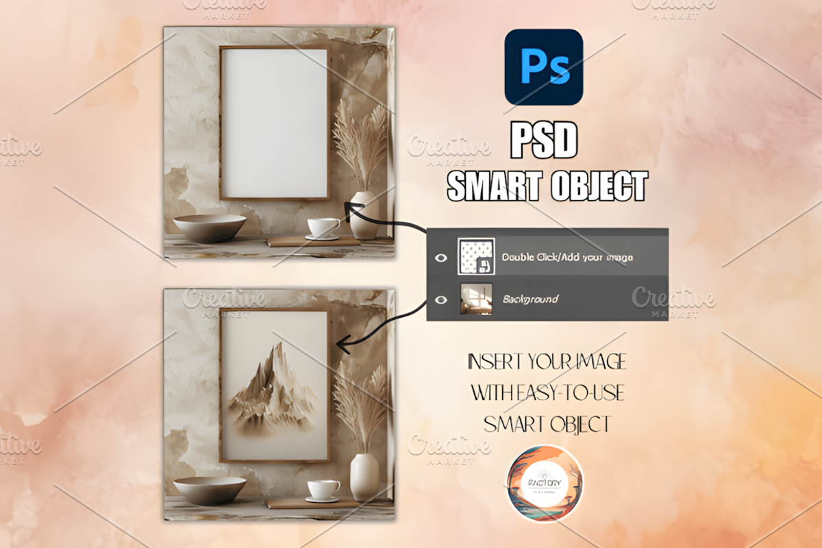 Frame Mockup Bundle PSD Wall Art, a Social Media Template by Ink Gallery (Photo 4 of 6)