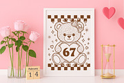 67 Valentines Teddy SVG, Valentine, an Illustration by Canvas Craft (Thumbnail 3 of 7)