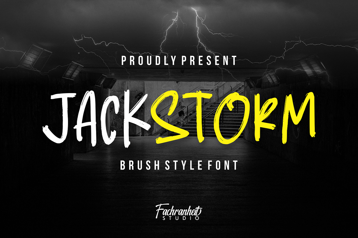 Jackstorm, a Handwritten Font by Fachranheit Studio (Photo 1 of 8)