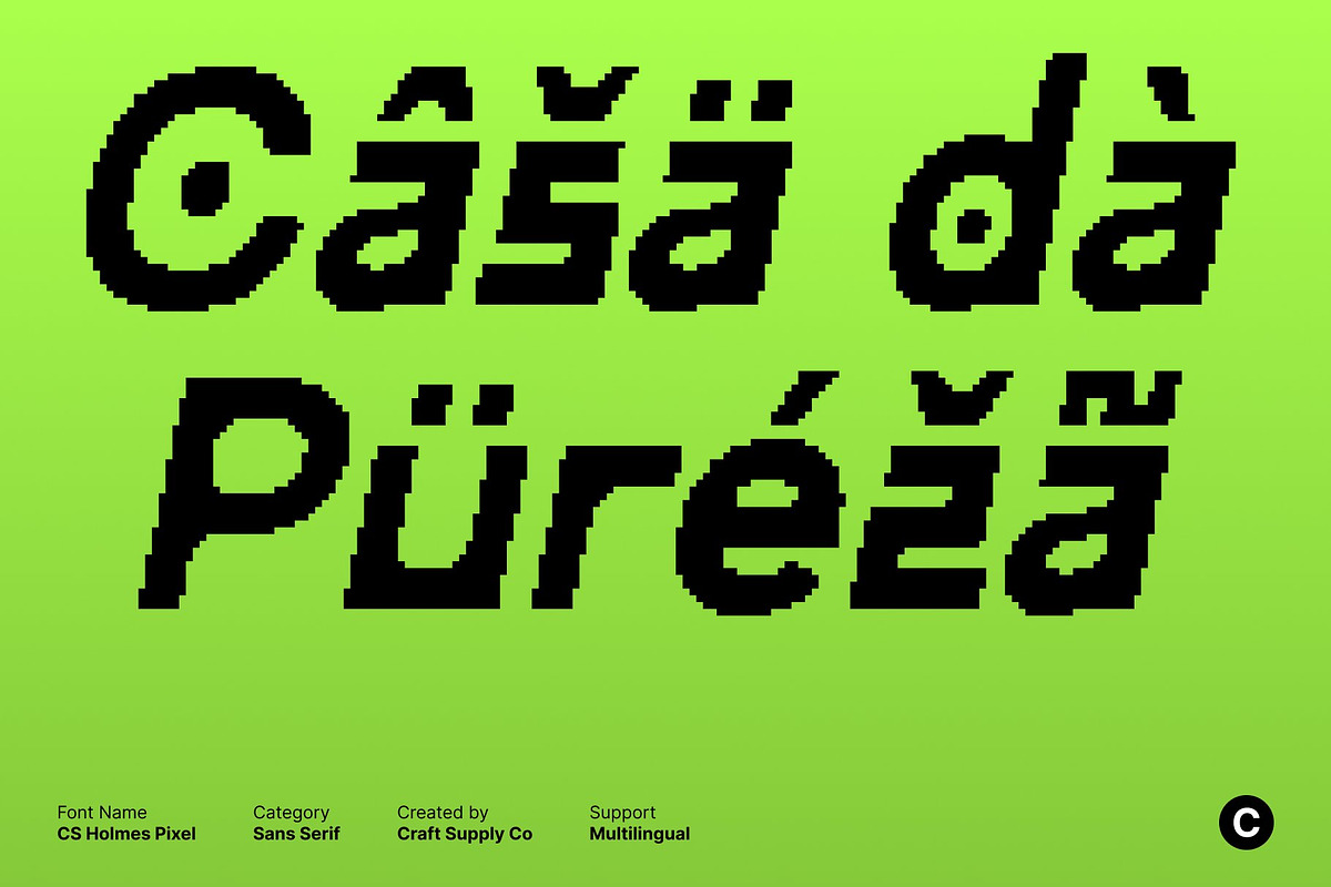 CS Holmes Pixel, a Sans Serif Font by Craft Supply Co. (Photo 6 of 8)