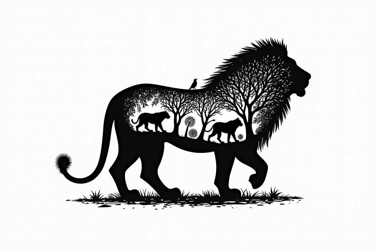 Lion Silhouette Vector Illustration,, an Illustration by Amazin_art (Photo 15 of 21)
