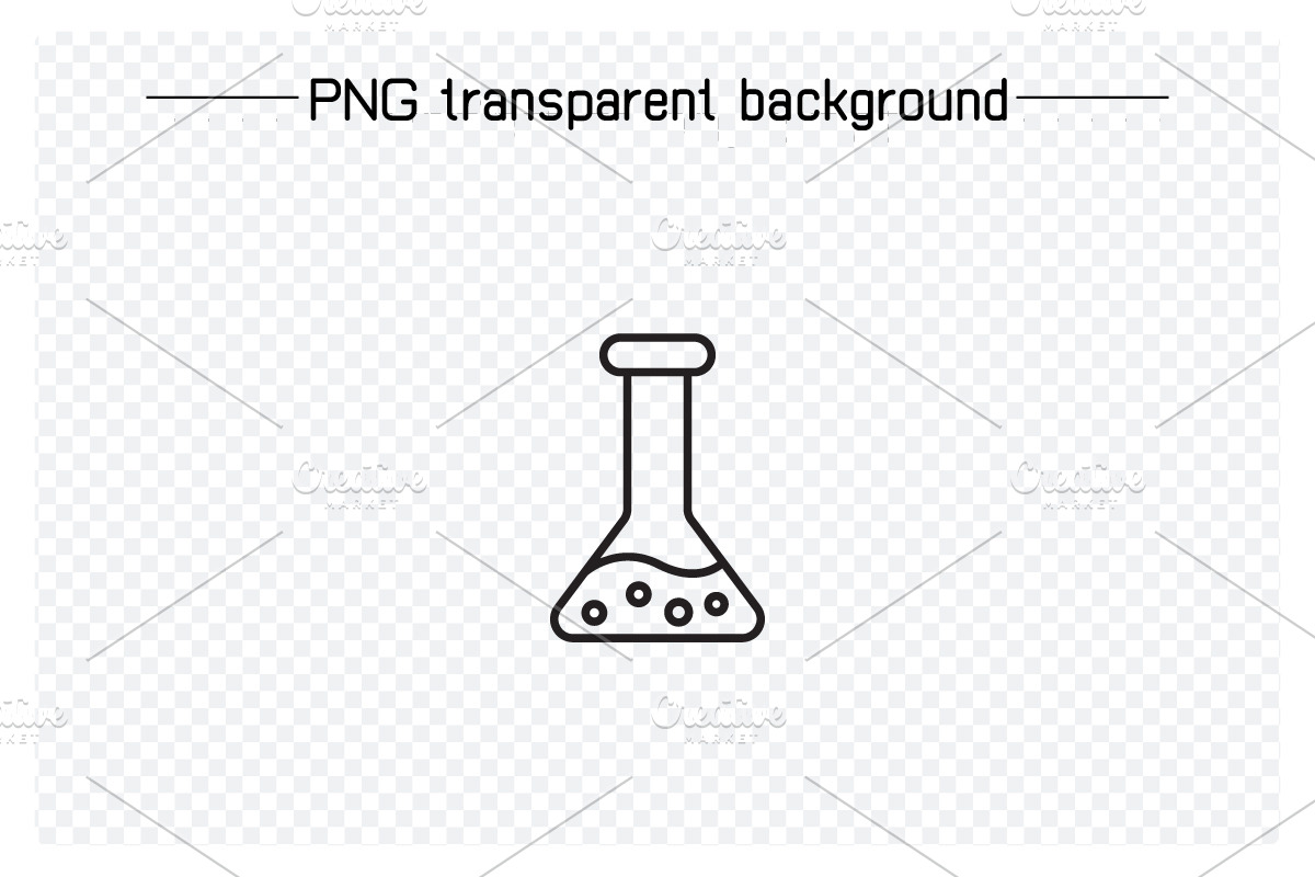 Flask and Test Tube Line Icons Set, an Outline Icon by Designfour (Photo 4 of 7)