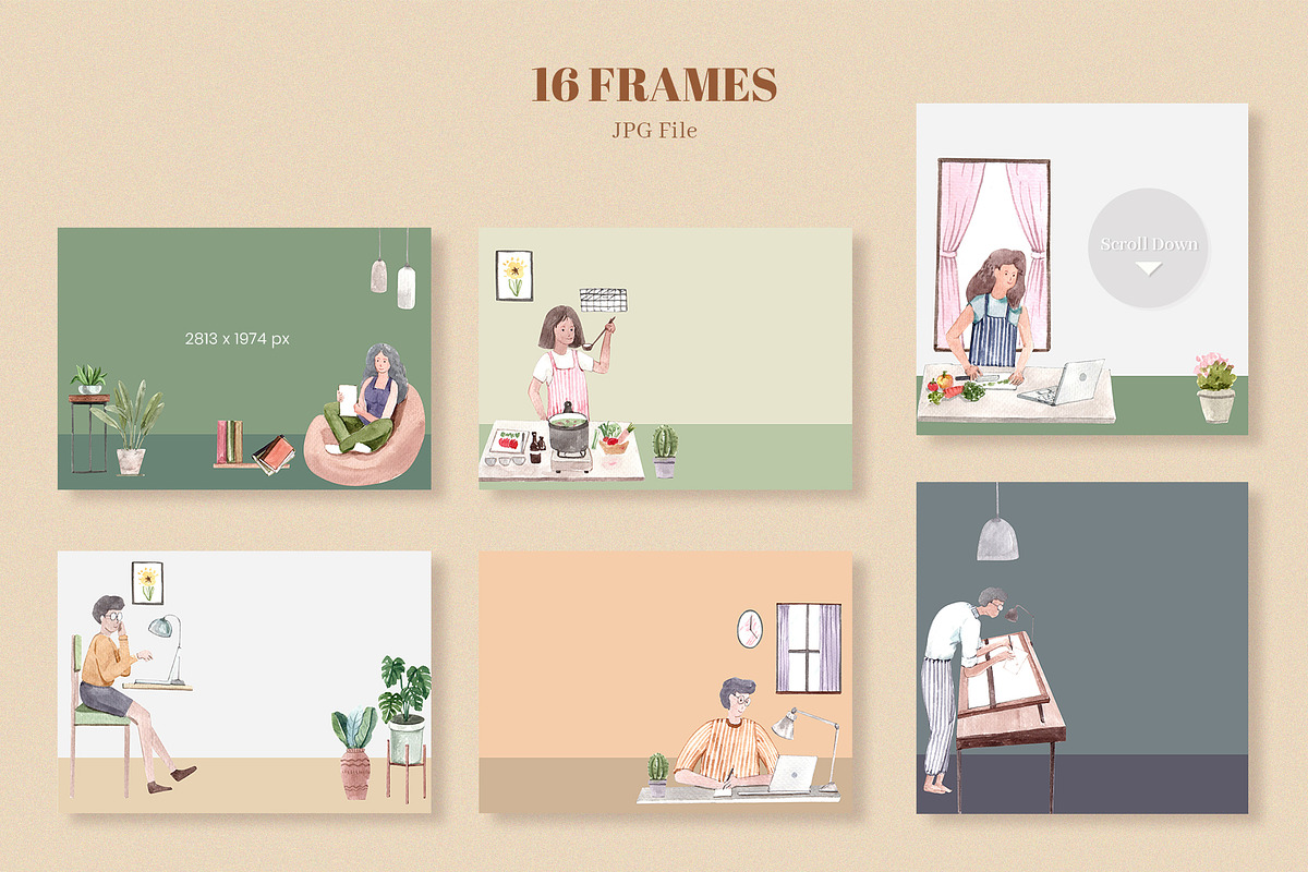 Work from Home with people concept, a Person Illustration by CreativeValuation (Photo 4 of 13)