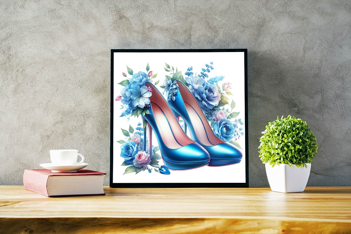 Blue High Heels with Beautiful Flow, an Illustration by SVGArt (Photo 7 of 7)