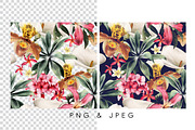 Seamless tropical patterns, a Pattern Graphic by ollalya (Thumbnail 13 of 17)