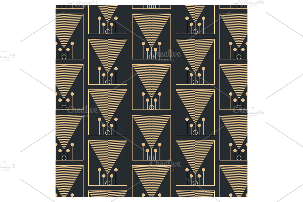 Art Deco-Inspired Geometric Pattern, a Pattern Graphic by Creative Backgrounds (Photo 1 of 3)