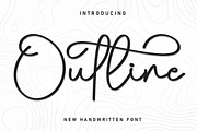 Outline | Script Font, a Handwritten Font by Scratchones (Thumbnail 1 of 9)