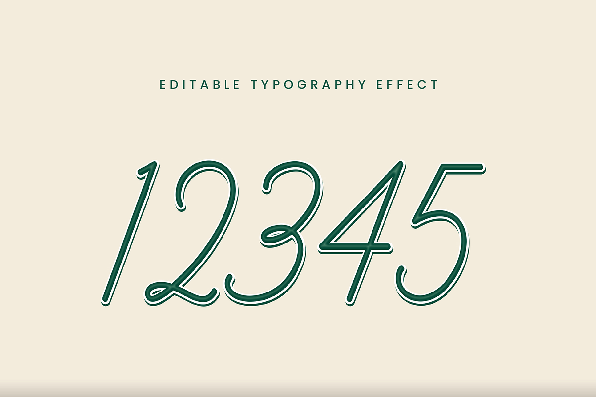 Outline Script Text Effect preview 2