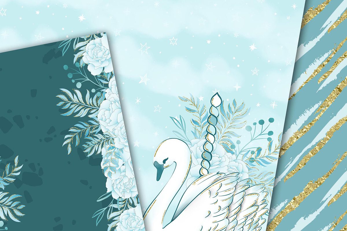 Carousel in blue, a Pattern Graphic by DarinaDigital (Photo 5 of 6)