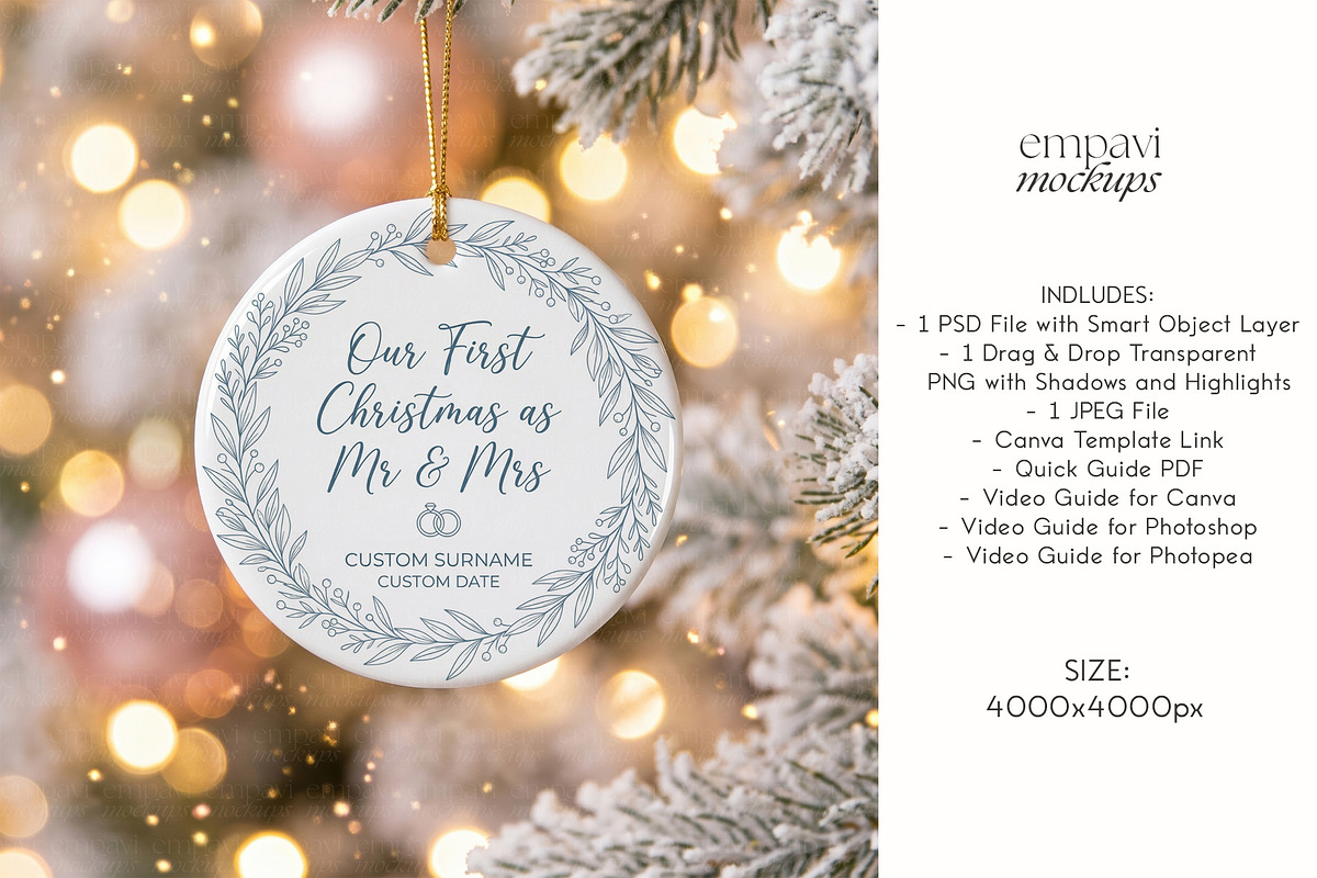 Custom Ornament Mockup, a Household Mockup by EmpaviMockups (Photo 6 of 6)