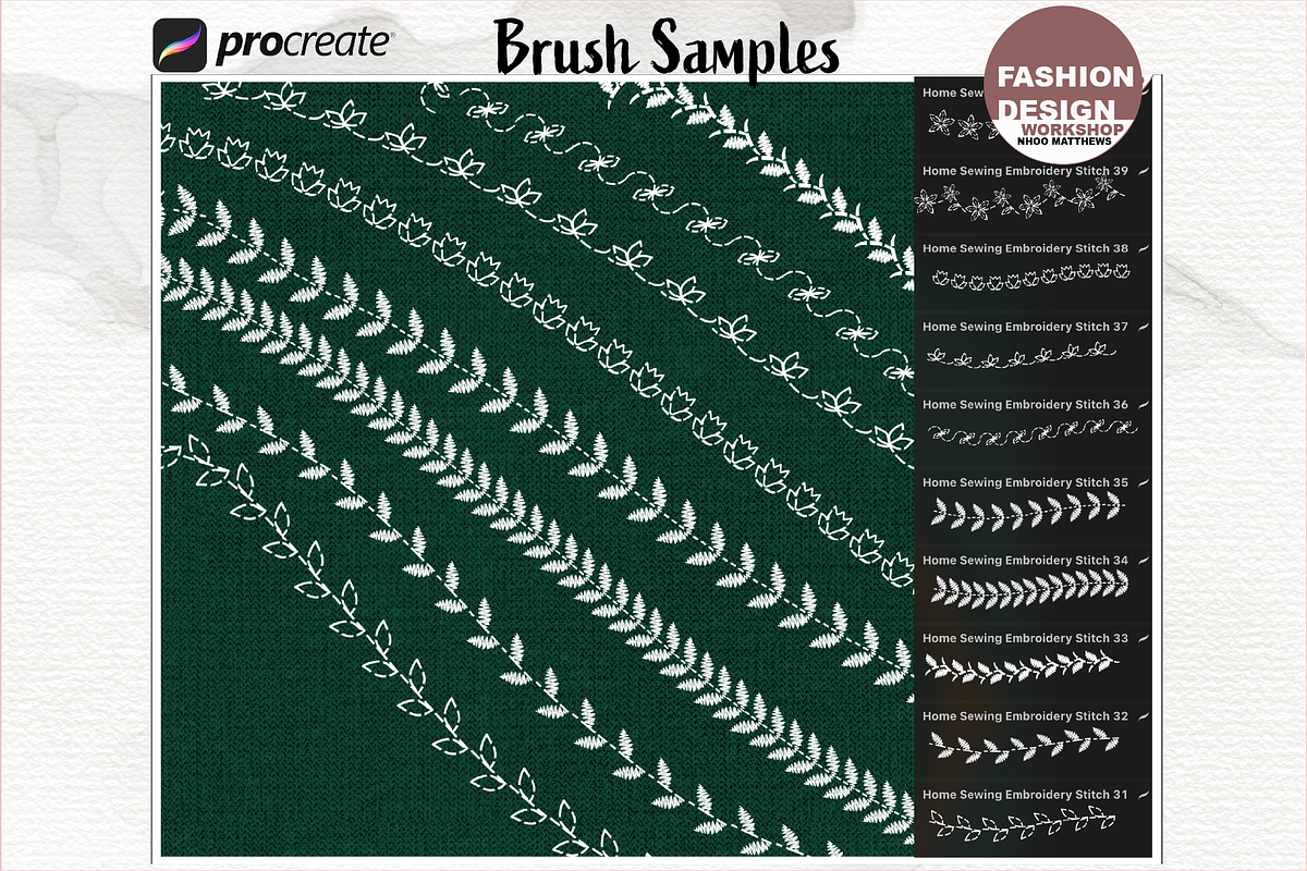61 Home Embroidery Stitch Brushes, a Brush Add-On by Fashion Workshop Bkk (Photo 8 of 13)