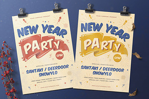 New Year Party Flyer, a Flyer Template by Tokosatsu