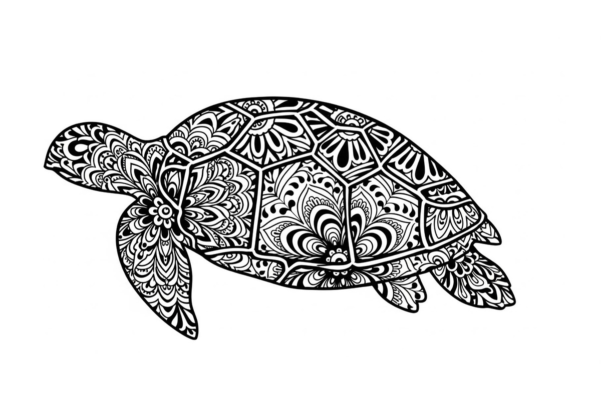 Mandala Sea Turtle SVG Bundle, an Illustration by yasushie (Photo 9 of 31)